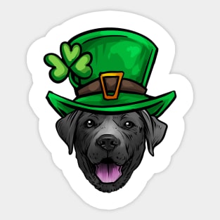 St Patricks Day Black Labrador Retriever Sticker